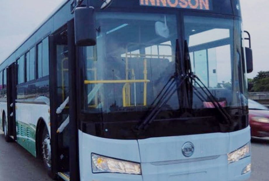 A fleet of Innoson CNG buses ready for delivery to the Nigerian government for mass transportation.