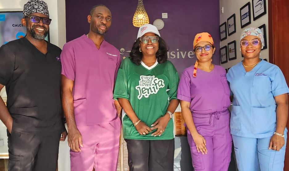 Funke Akindele and Exclusive Smile team celebrate their partnership to promote Nigerian healthcare with a focus on dental care.